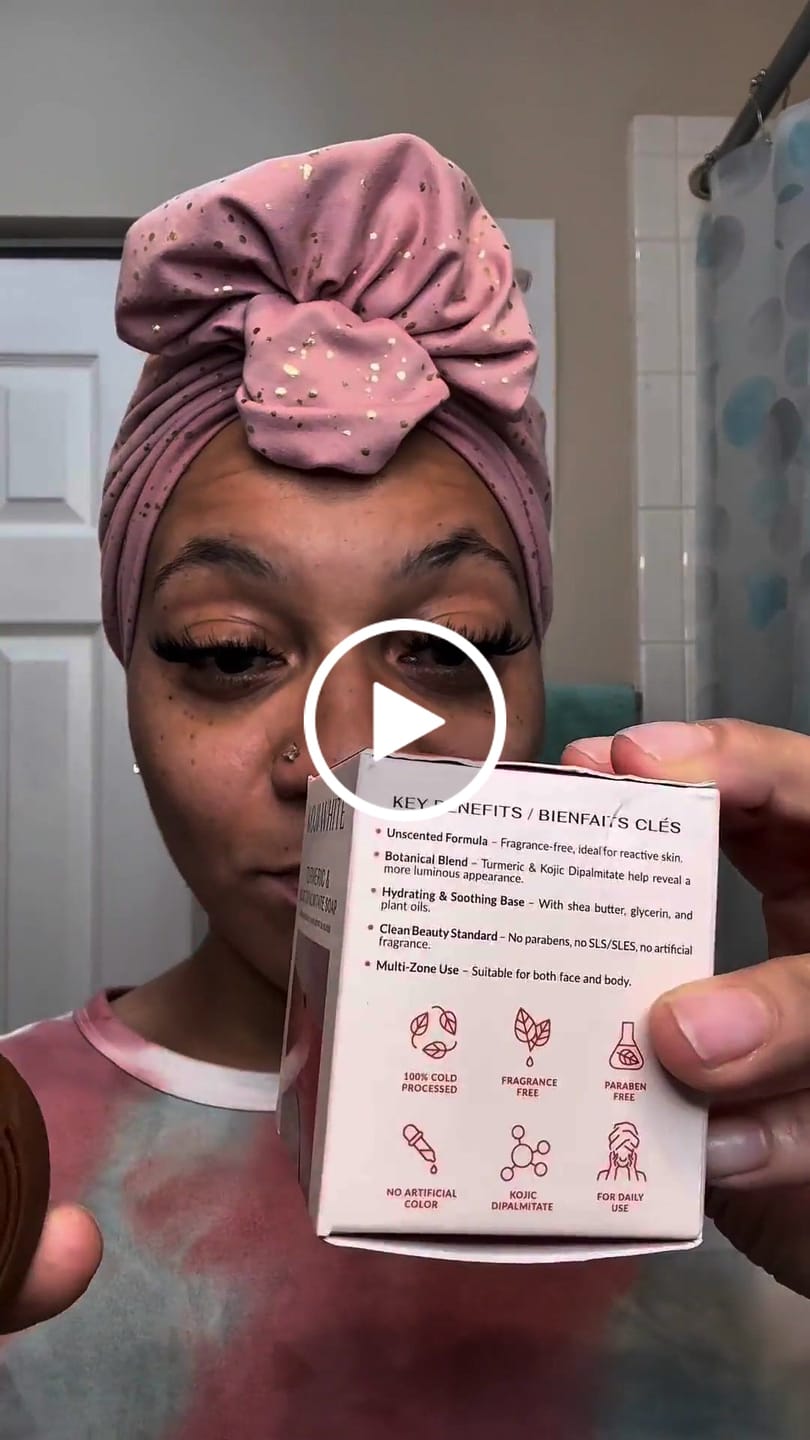 Customer video review of Turmeric & Kojic Acid Soap