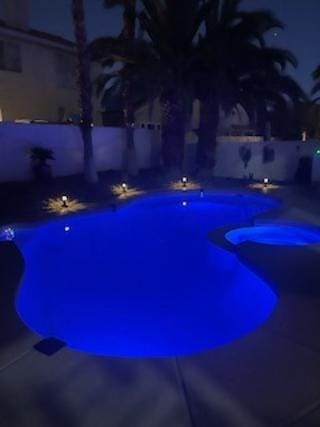 Customer photo review of Solar Pool Lights for Inground & Above Ground Pool