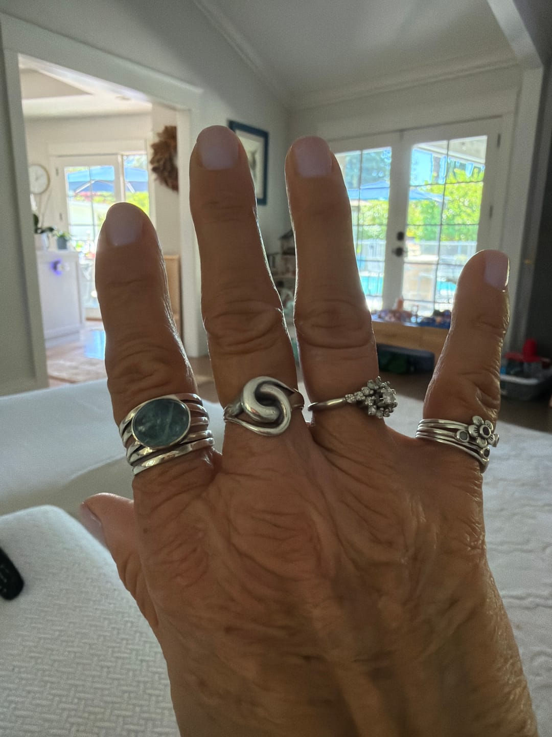 Customer photo review of Chunky Aquamarine Wrap Ring Sterling Silver