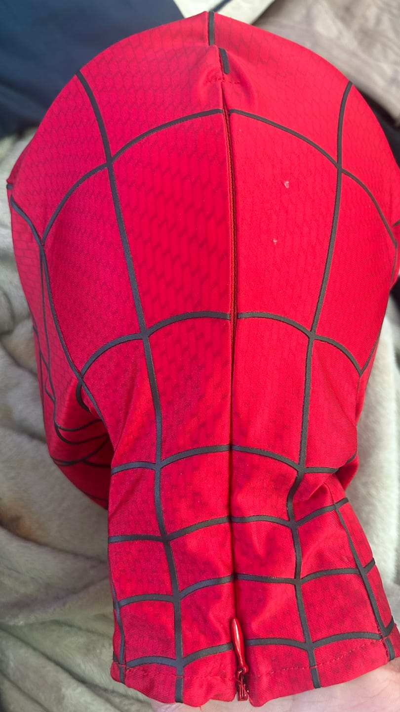 Customer photo review of Spider-Man: Brand New Day Life Size Wearable Mask (Movie Replica Version)