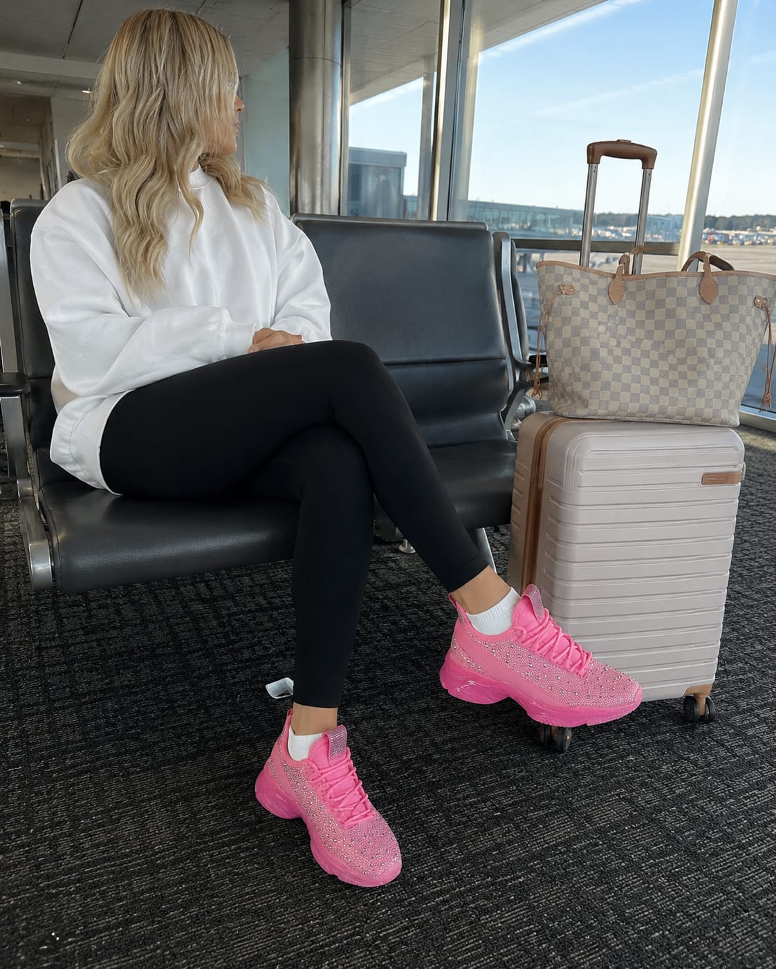 Customer photo review of Lucky Step Rhinestone Slip-On Sneakers