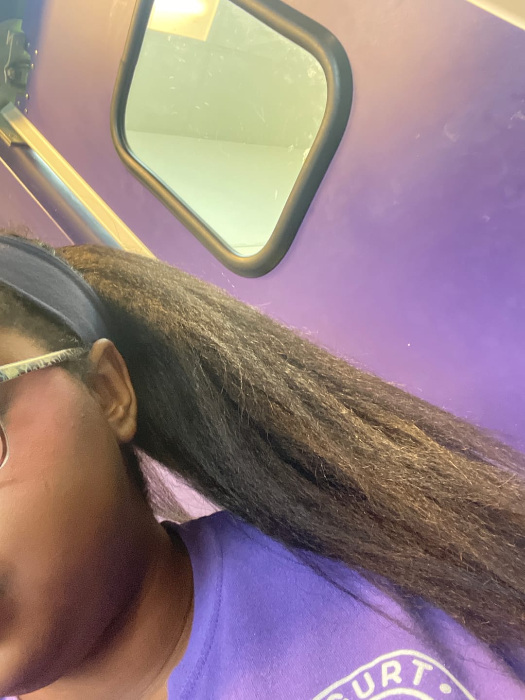 Customer photo review of Human Crochet Hair Extensions Silky Straight