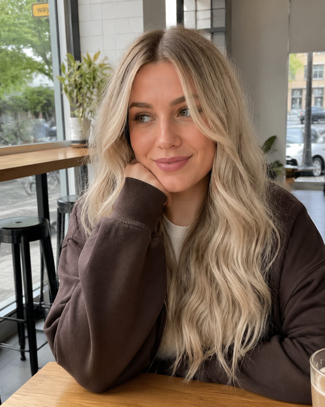Customer photo review of Virgin Injection Tape in Hair Extensions Blonde Highlights #P8/60