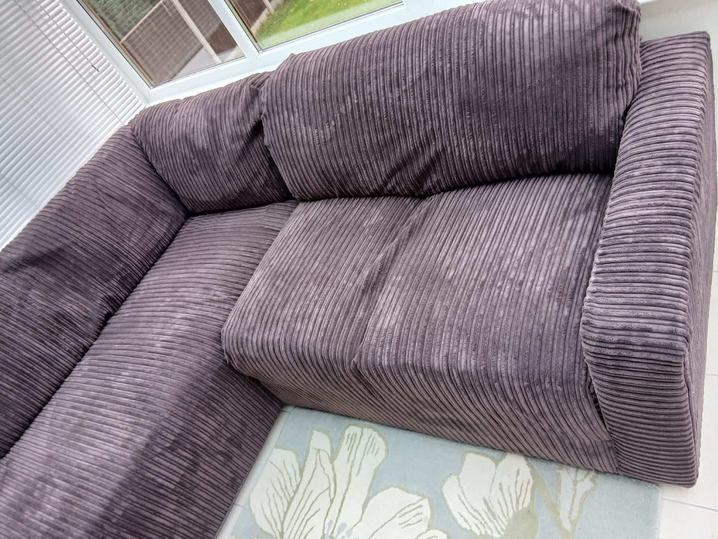 Customer photo review of Premium Cord Upholstery Fabric
