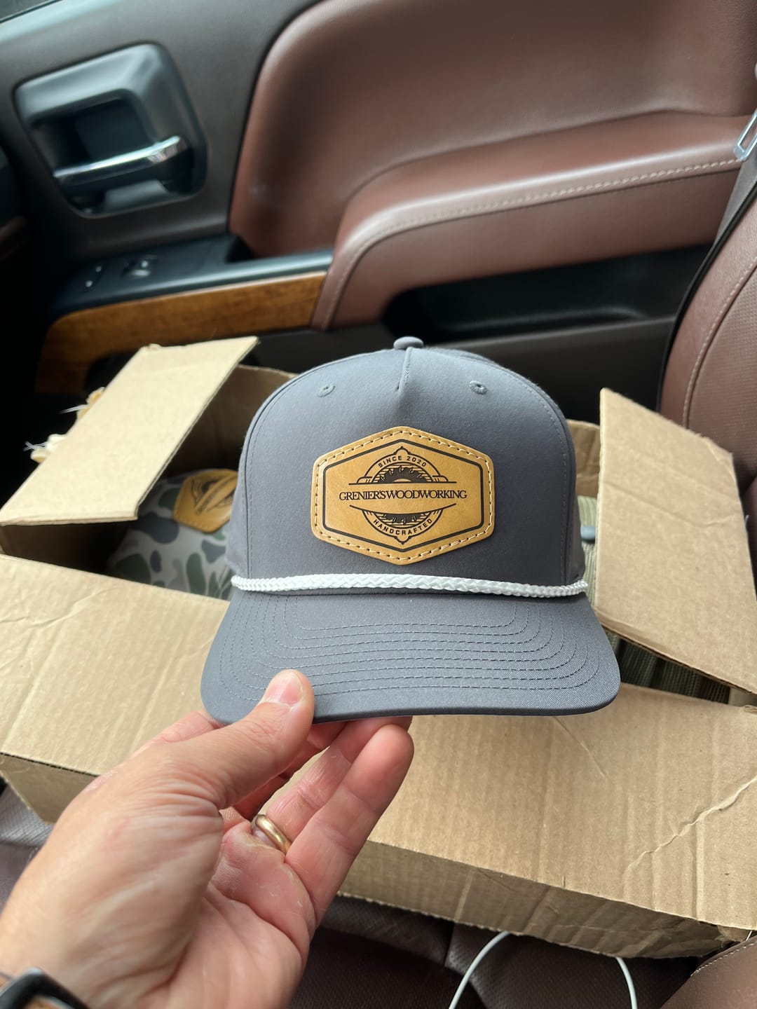 Customer photo review of Richardson 112 Custom Leather Patch Hat