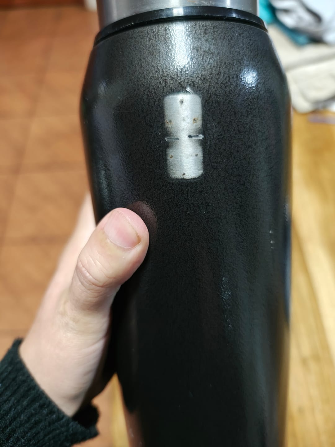 Customer photo review of Termo Sakura Clásico 1L De Acero Inoxidable Negro
