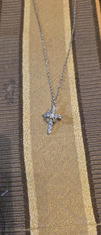Customer photo review of Cross & Crown Necklace