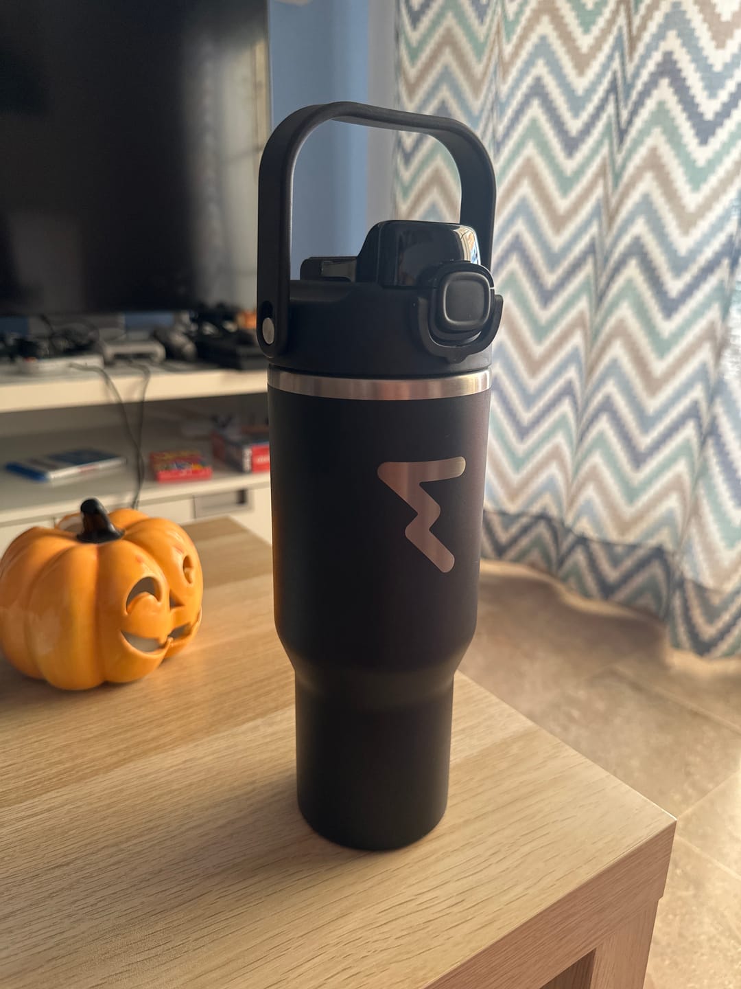 Customer photo review of Botella Térmica de Aluminio Negro 1L