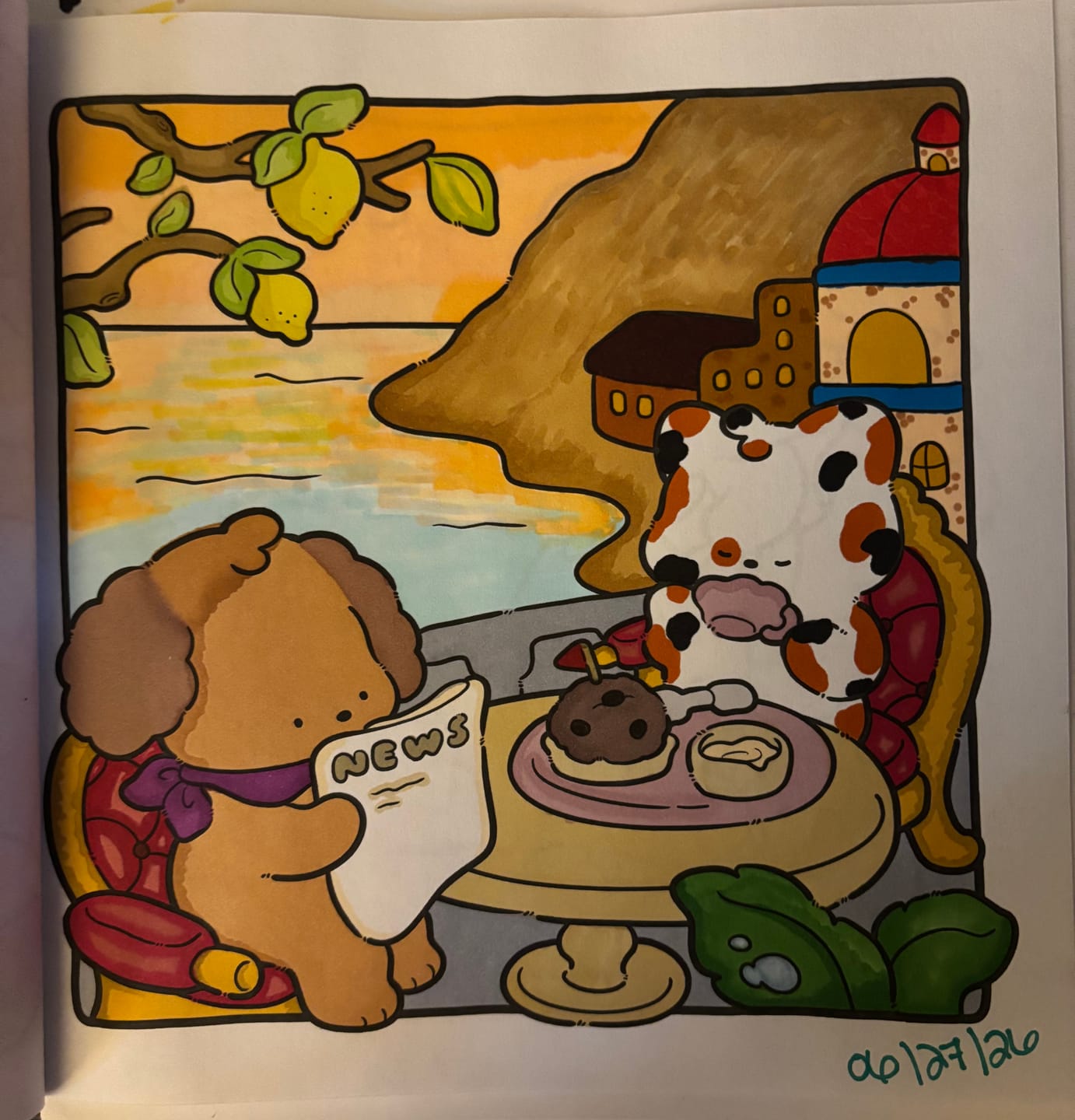 Customer photo review of Ohuhu Kaala Dual Tips Alcohol Art Markers- 60 Colors Illustrations