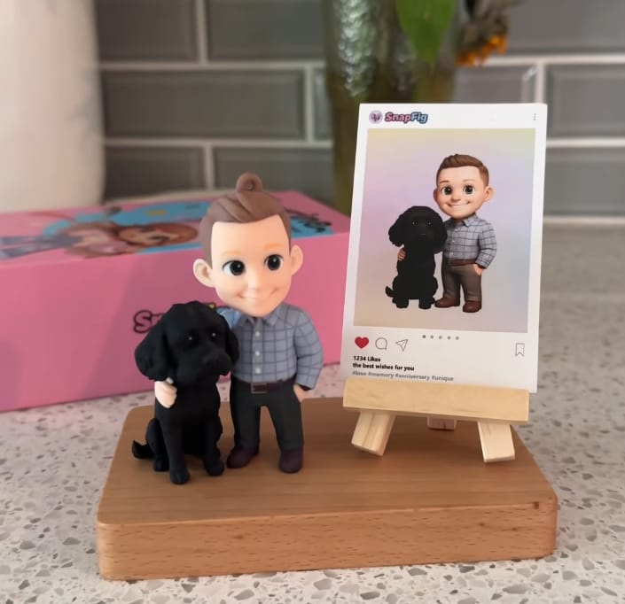 Customer photo review of Custom 3D Figure Keychain