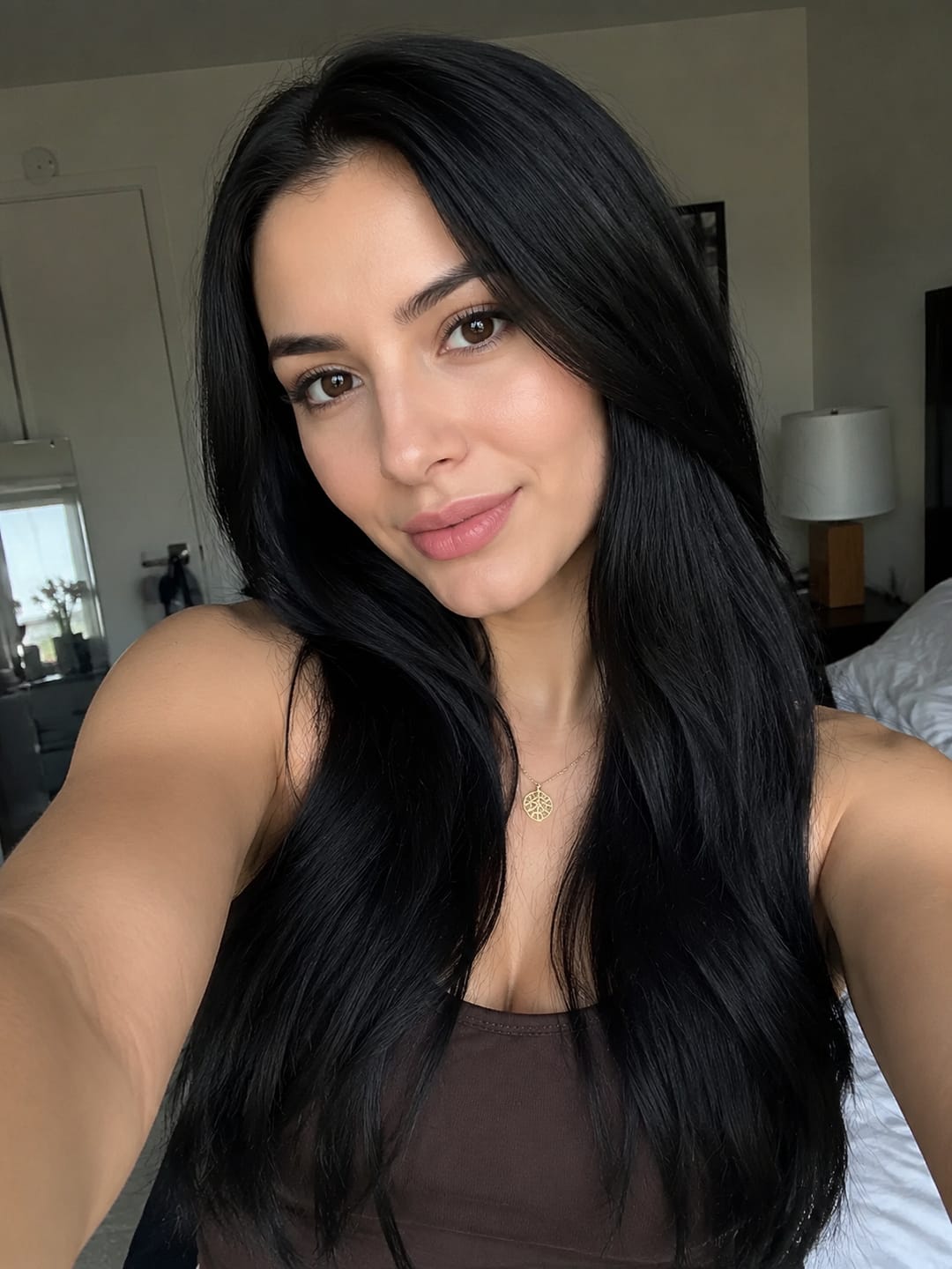 Customer photo review of Tape in Hair Extensions 100% Virgin Human Hair Natural Black #1B