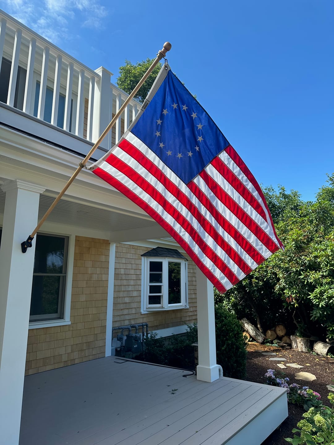 Customer photo review of 3' x 5' Betsy Ross Flag Set
