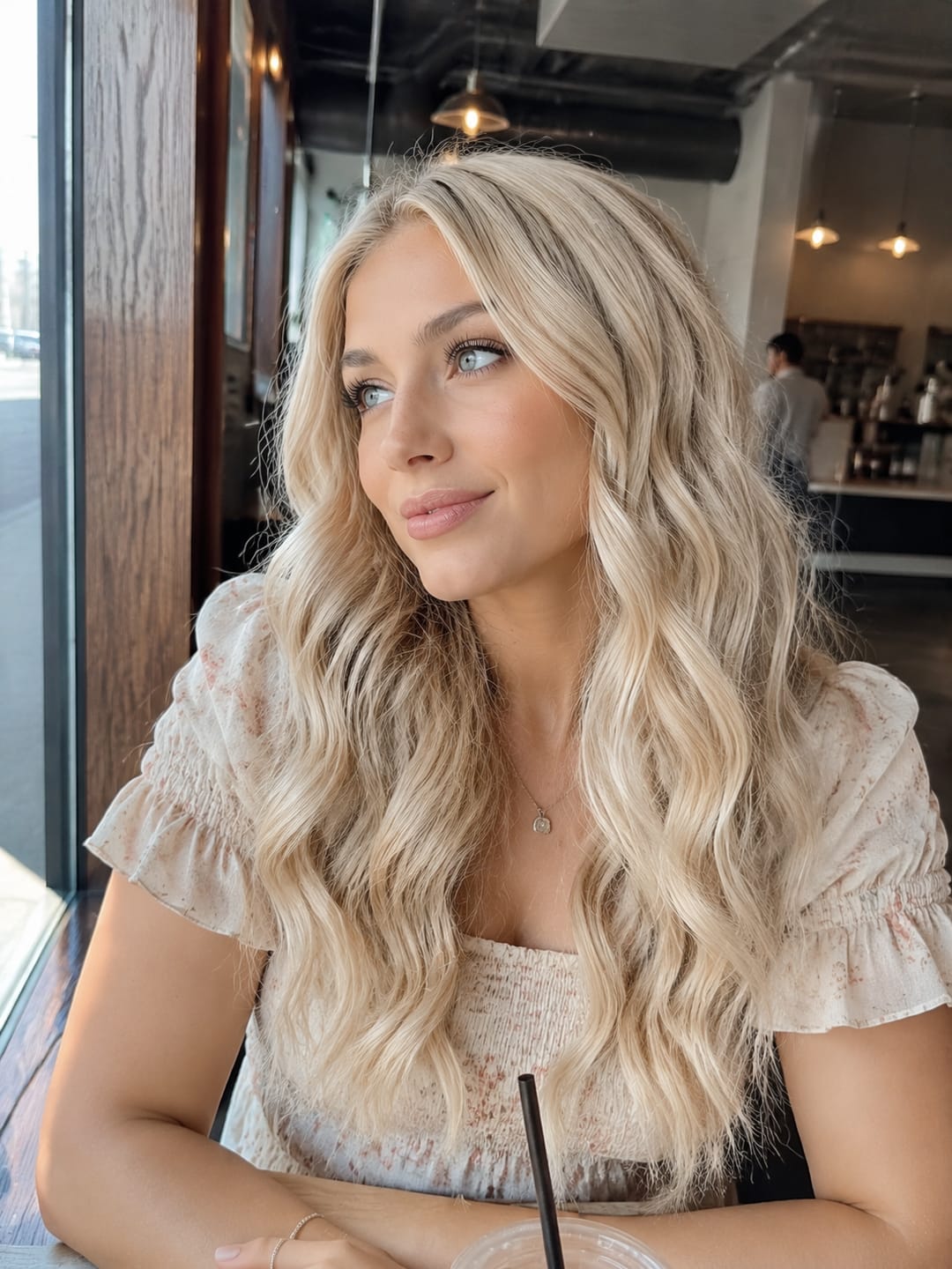 Customer photo review of Virgin Injection Tape in Hair Extensions Pink Blonde Highlights #P18/613