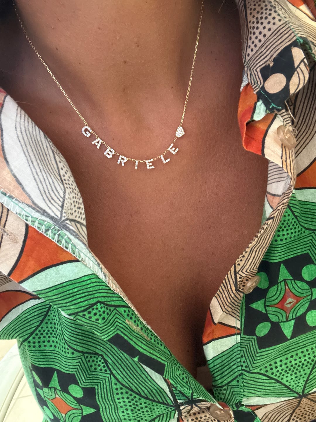 Customer photo review of Collana MINI LETTERS BRIGHT