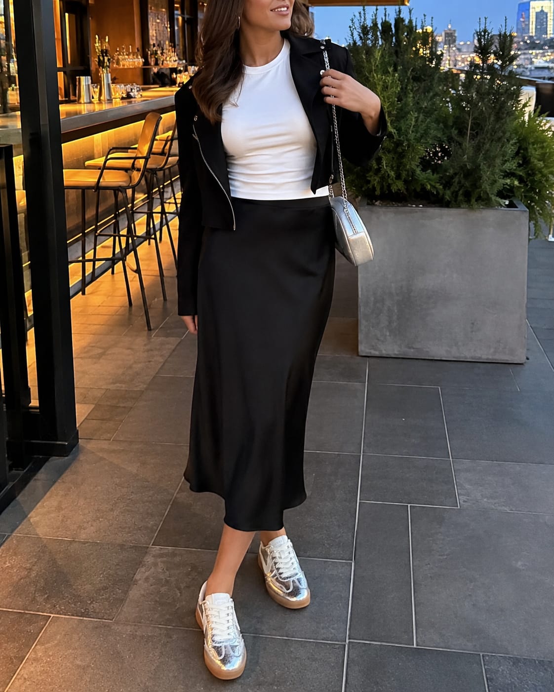 Customer photo review of Lucky Step Retro Court Sneakers