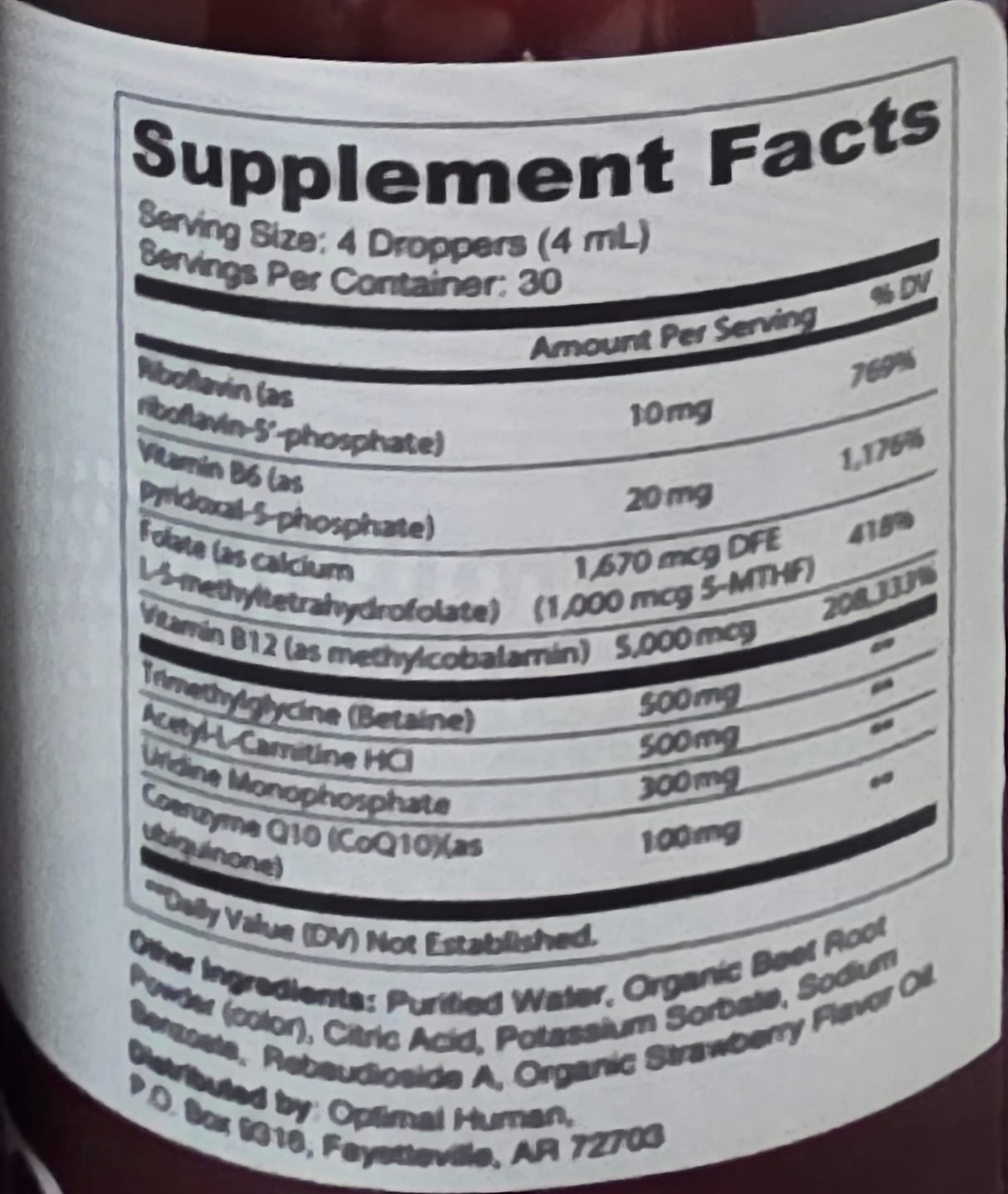 Customer photo review of The Ultra Methylene Red - Sour Strawberry (120ML) (30 Servings)