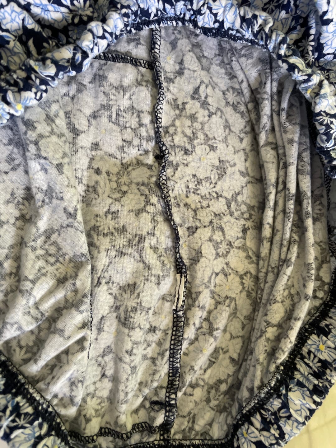 Customer photo review of Blue Depths Floral Cotton Capri Pajama Set