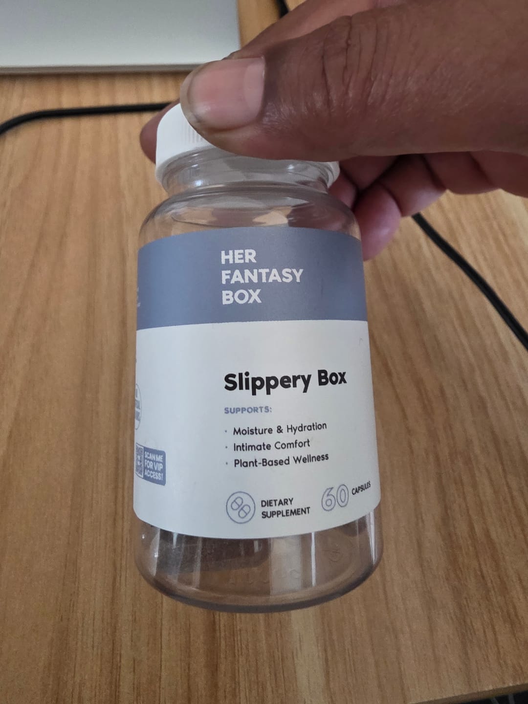 Customer photo review of Slippery Box - Slippery Elm Bark Vaginal Moisturizer Capsule - 3 pk
