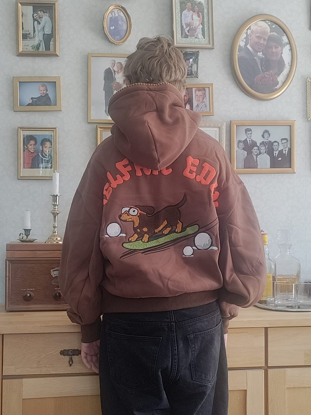 Customer photo review of Aelfric Eden Boxy Dachshund Hoodie