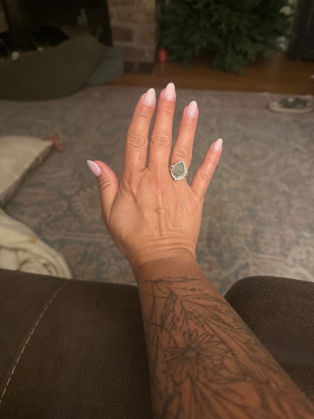 Customer photo review of Teardrop Aquamarine Ring Sterling Silver