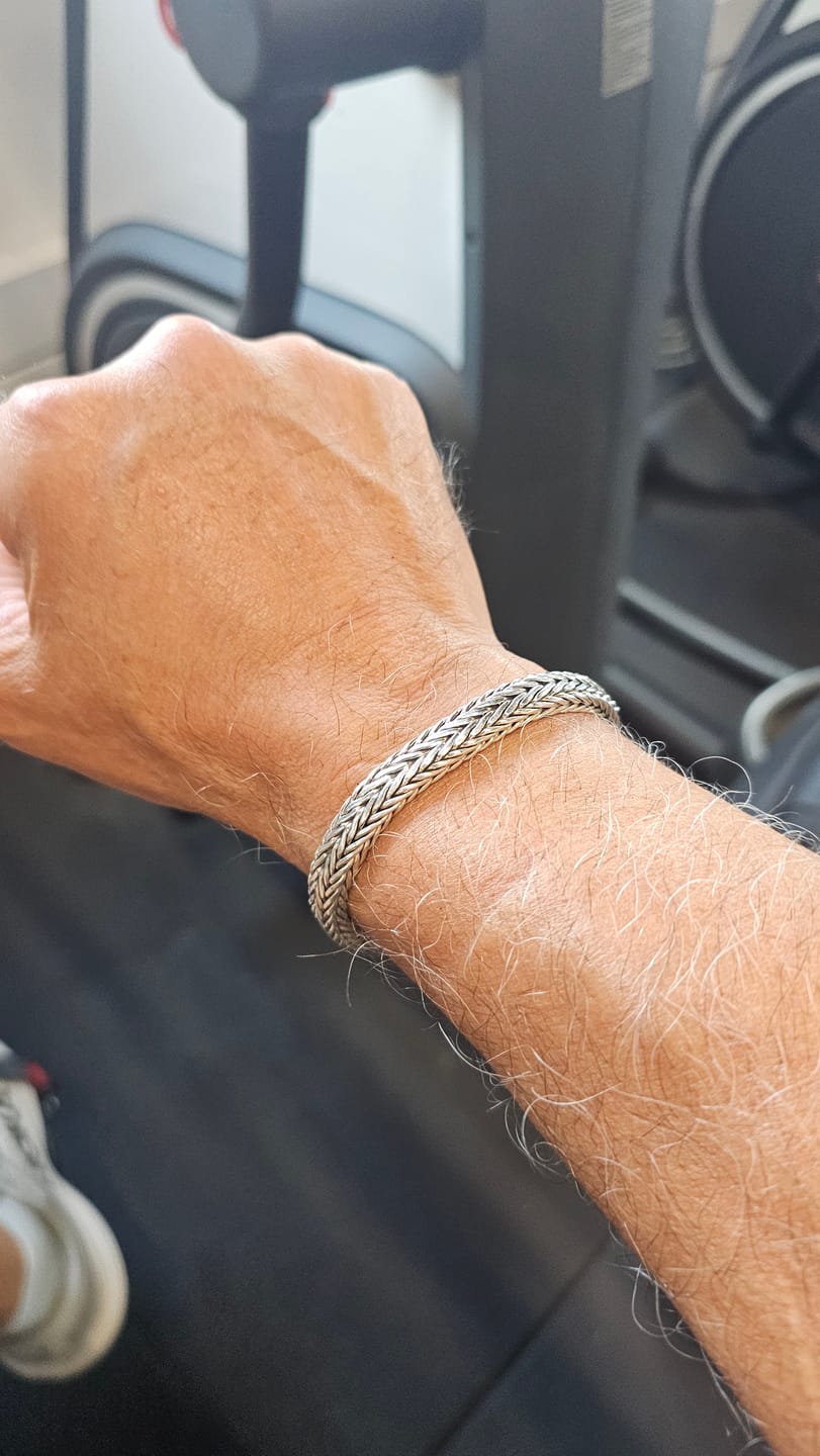 Customer photo review of Small & Big - צמידי כסף לגבר