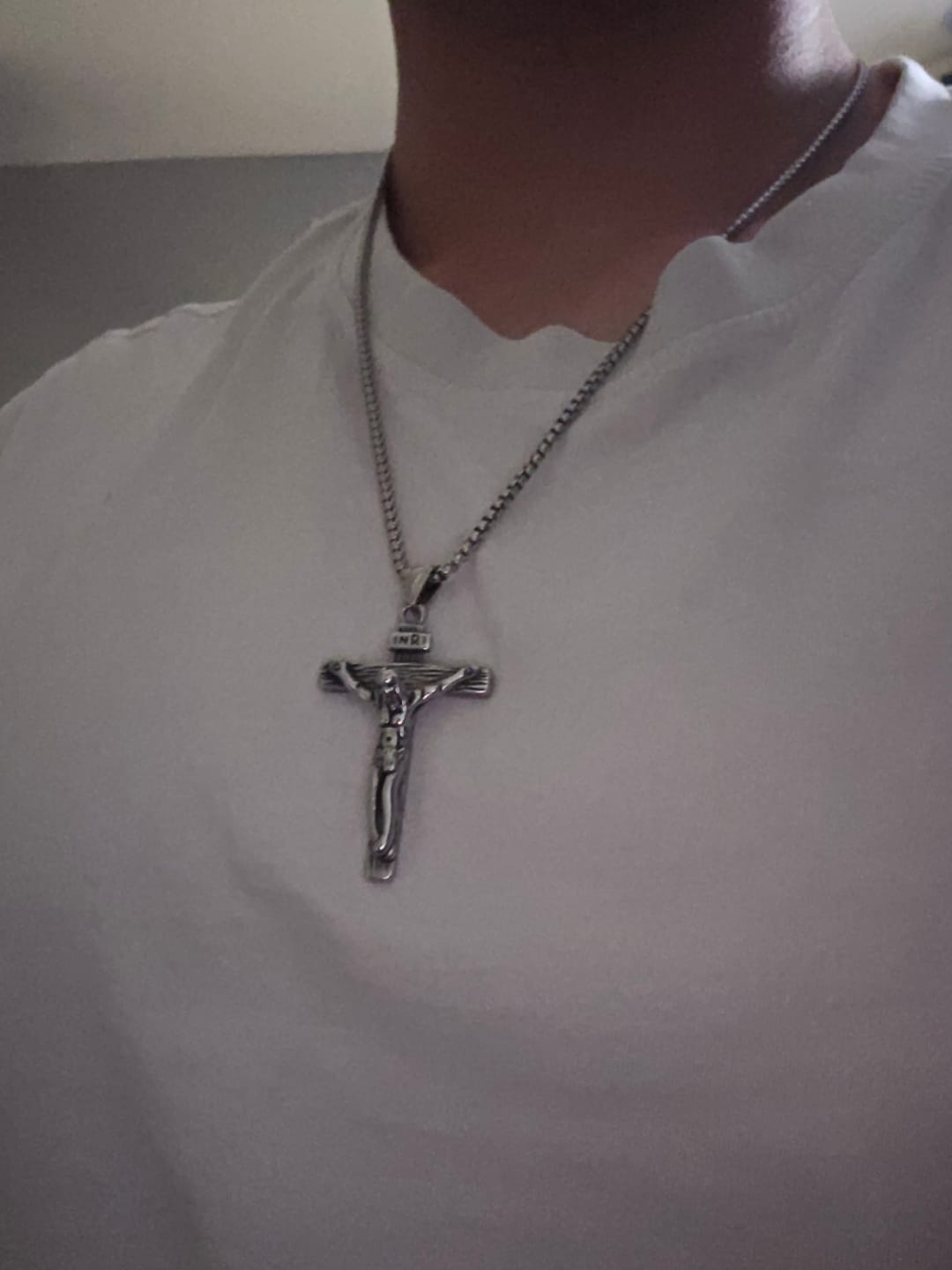 Customer photo review of FREE Today: Christ Jewelry Crucifix Pendant Charm Necklace