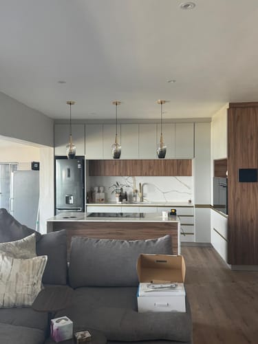 Customer photo review of Zanthy Smokey Glass Pendant Light Gold