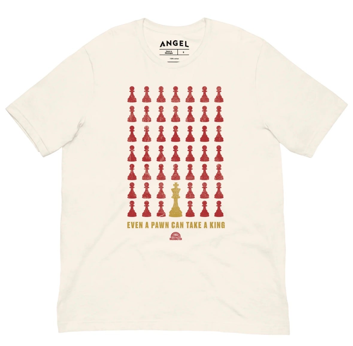 Customer photo review of Young Washington - A Pawn Can Take a King T-Shirt