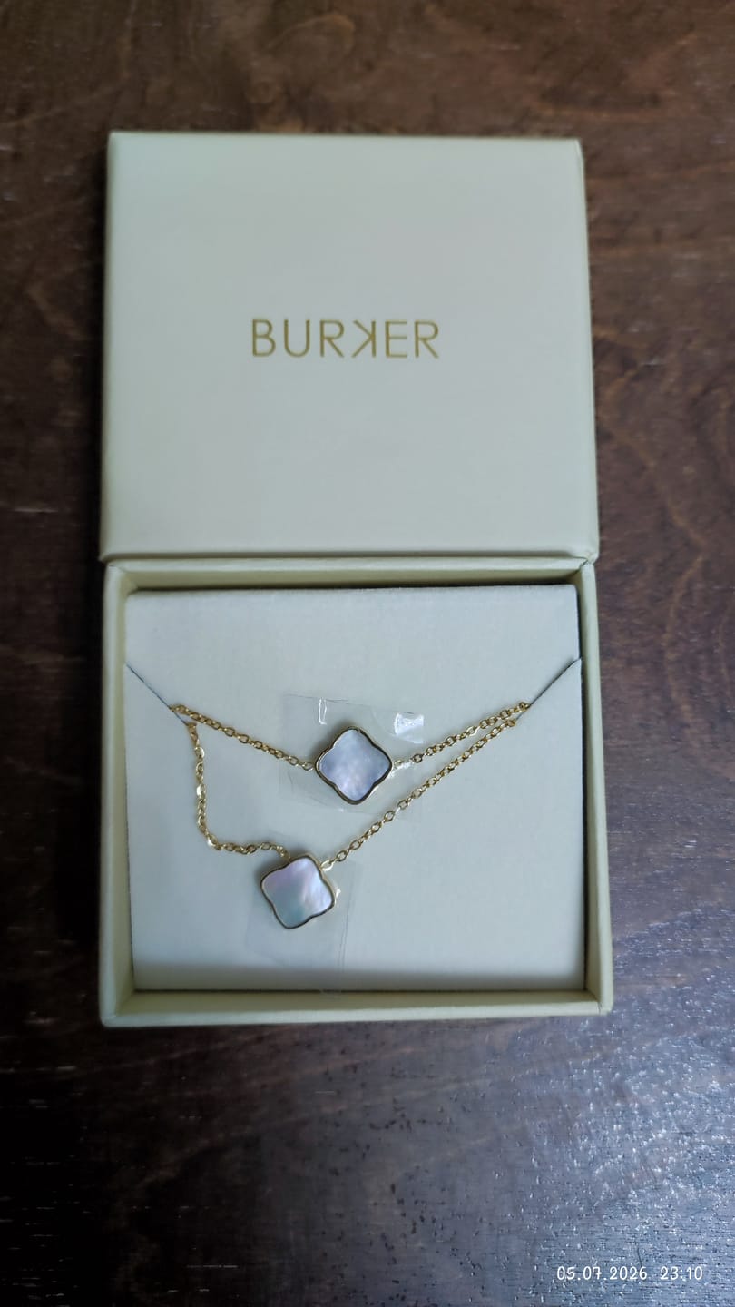 Customer photo review of Flora Gold White Necklace