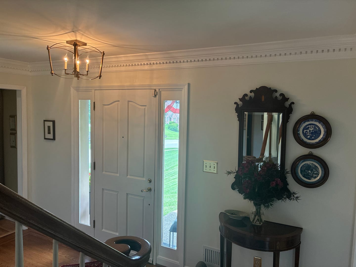 Customer photo review of 4-light French Antique Candle Style Lantern Semi Flush