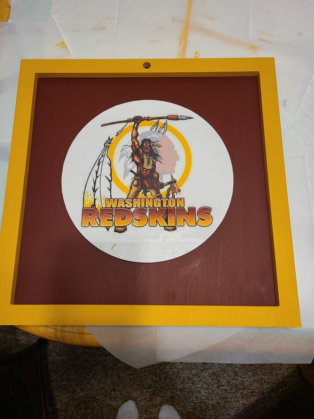 Customer photo review of Unfinished Wood Circle Round | Circle Blank | DIY Craft Cutout | Up to 46"