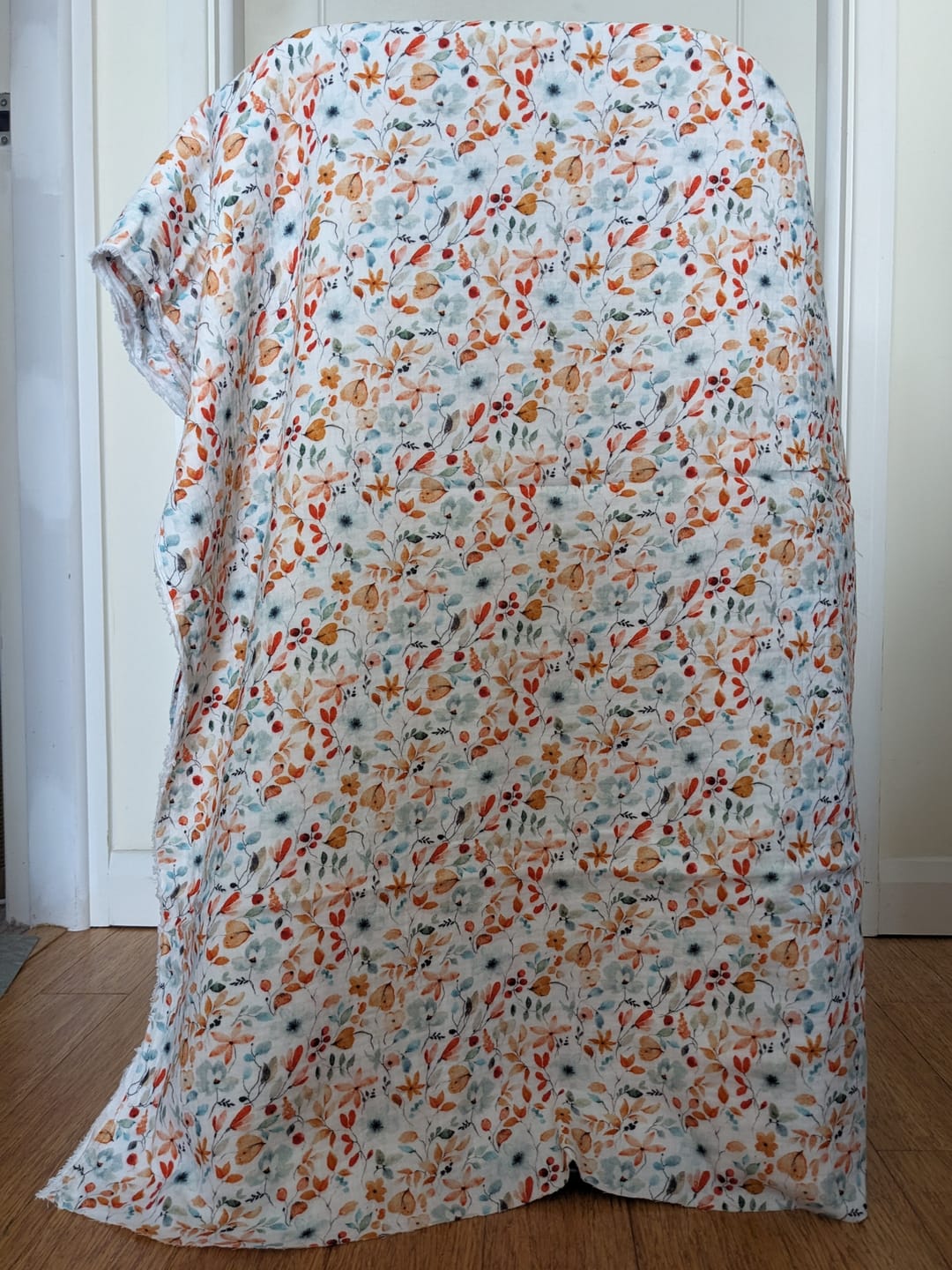 Customer photo review of Vibrant Florals Double Gauze Fabric