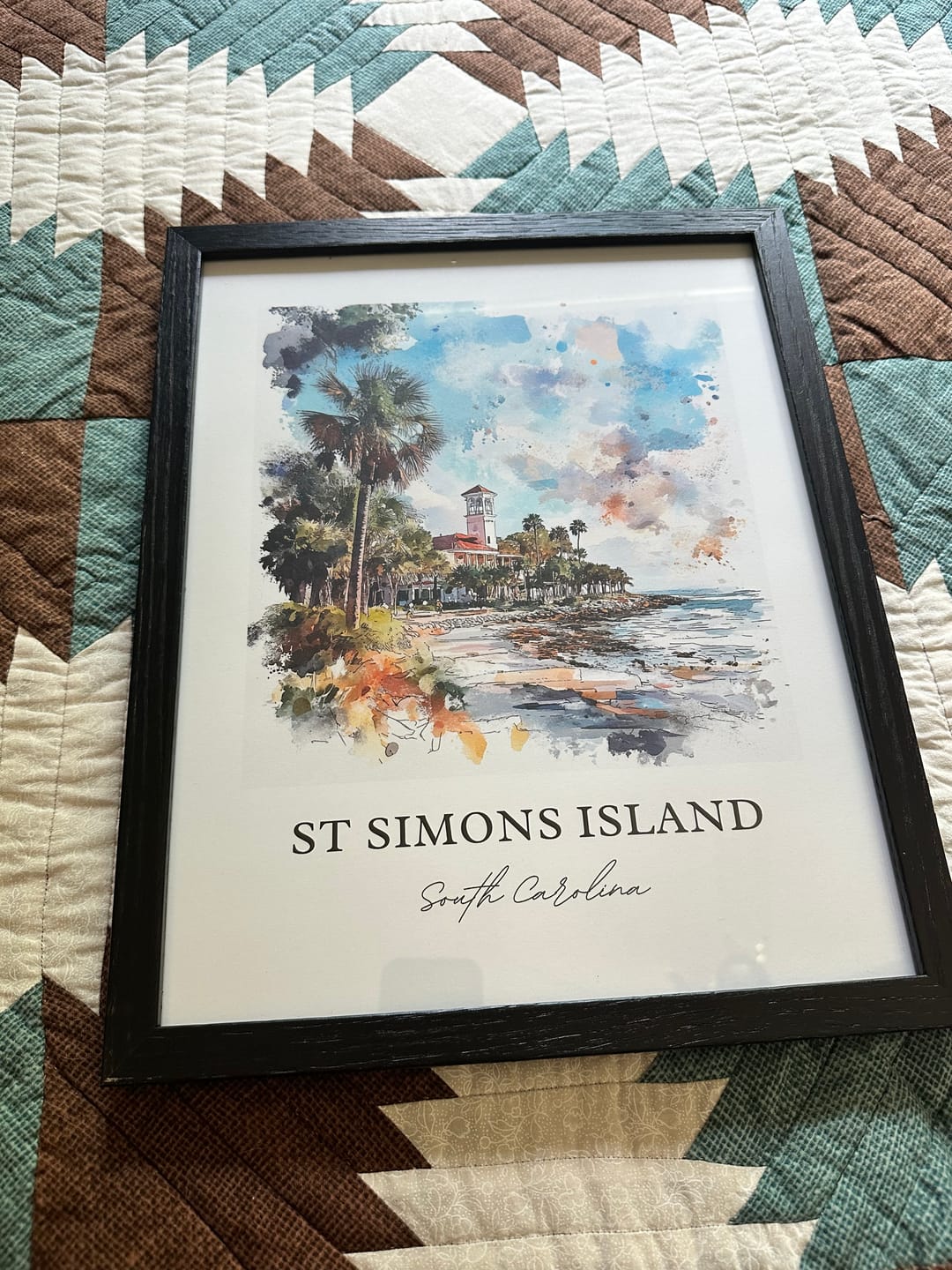 Customer photo review of St Simons Island, Georgia – Watercolor Art Print