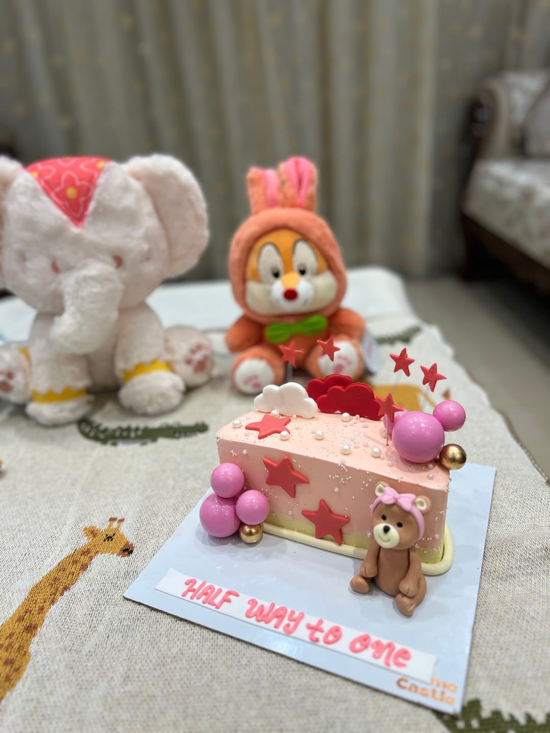 Customer photo review of 6 Months Teddy Celebration Cake