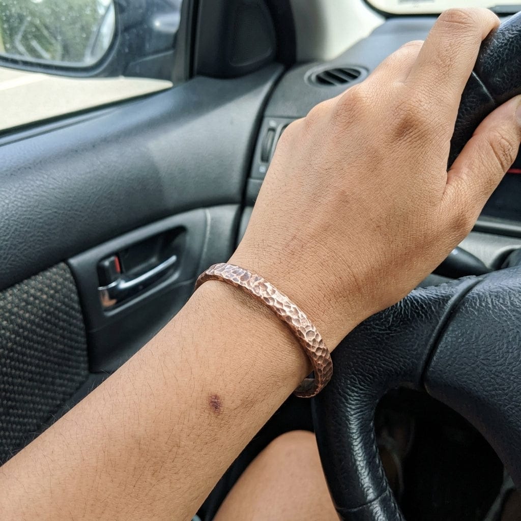 Customer photo review of Bracelet Vitalité en Cuivre martelé, Énergie et Ancrage