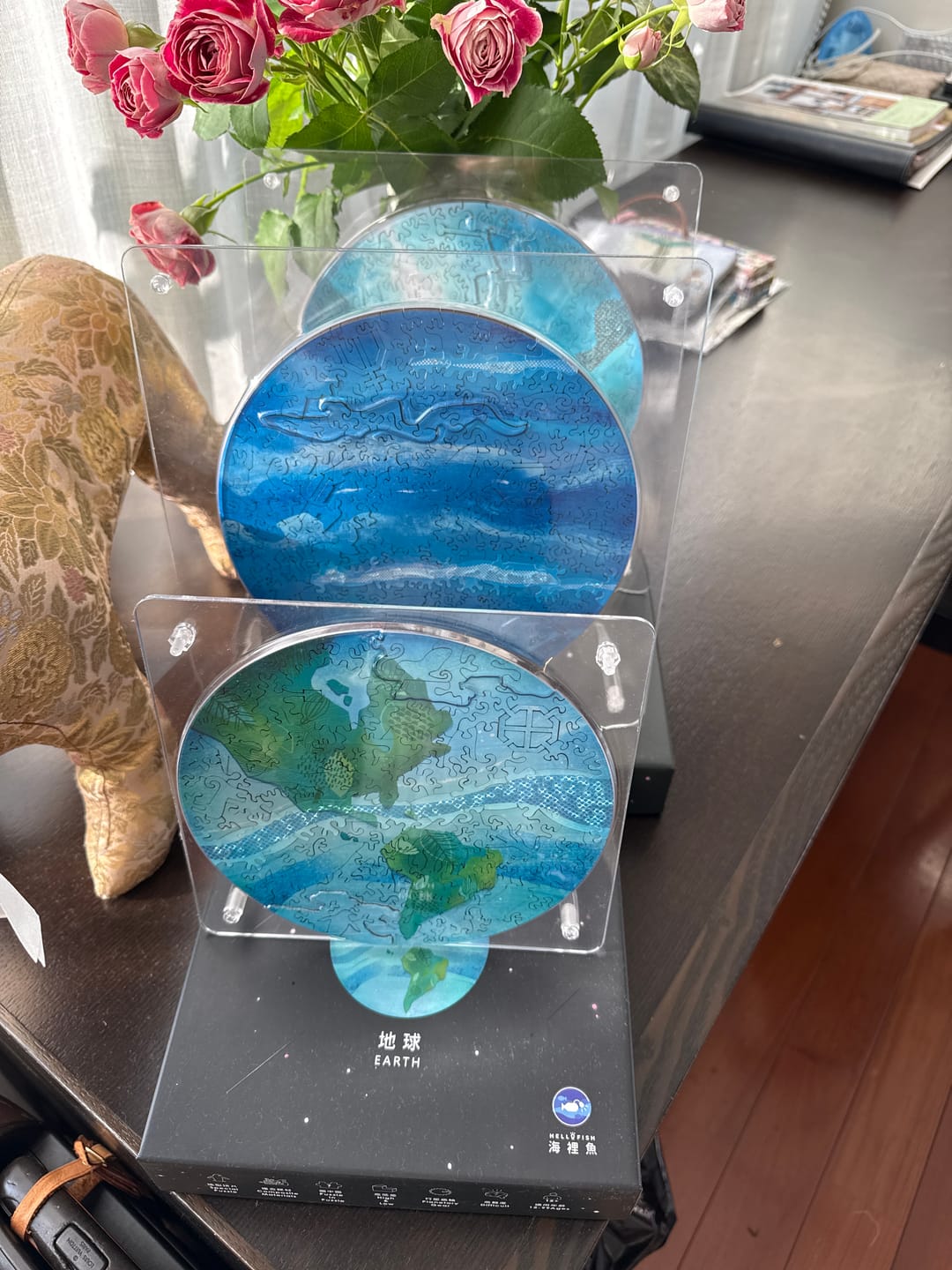 Customer photo review of 宇宙の破片 EARTH 地球と専用フレームセット