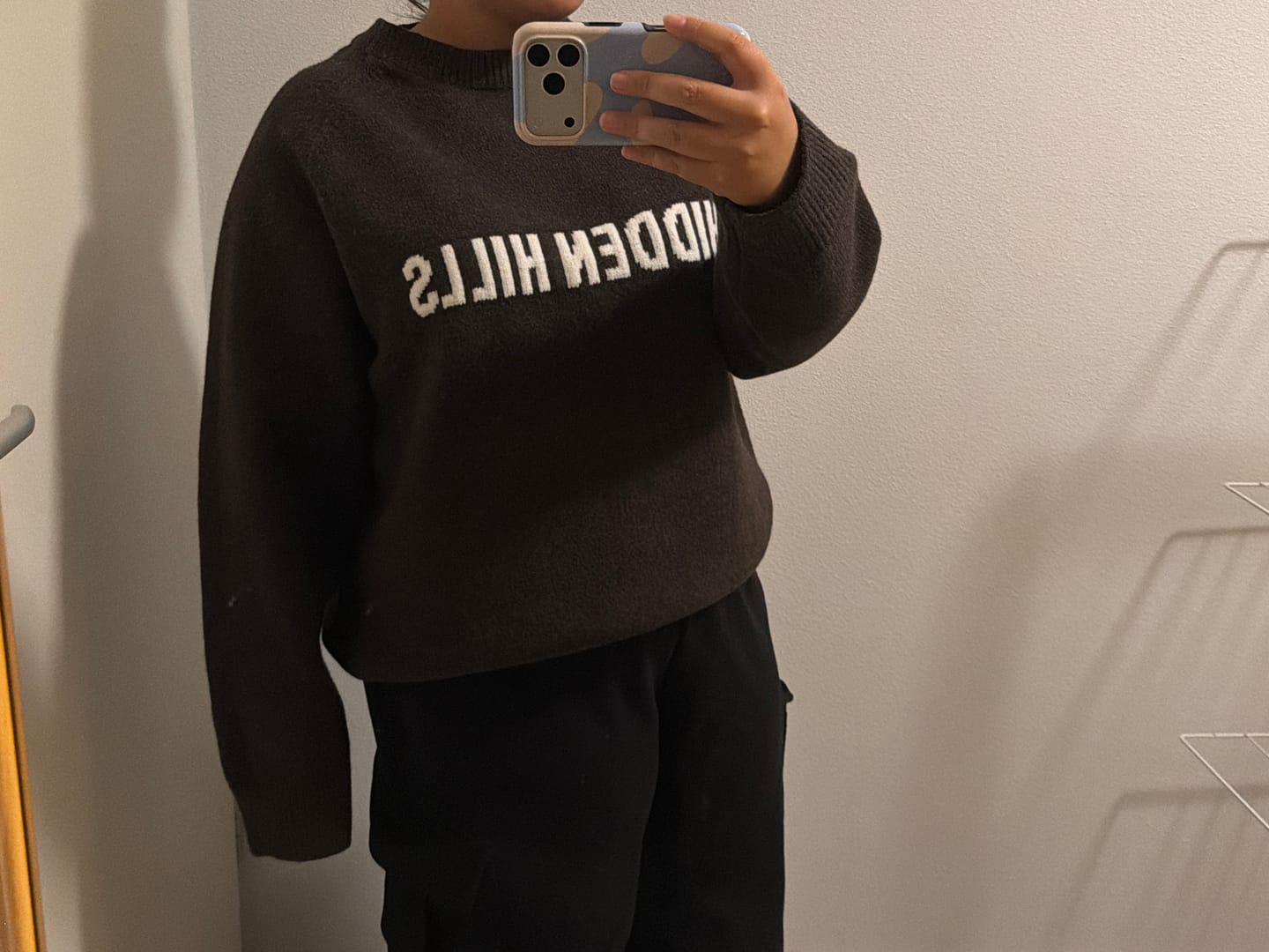 Customer photo review of KNIT SWEATER DARK BROWN