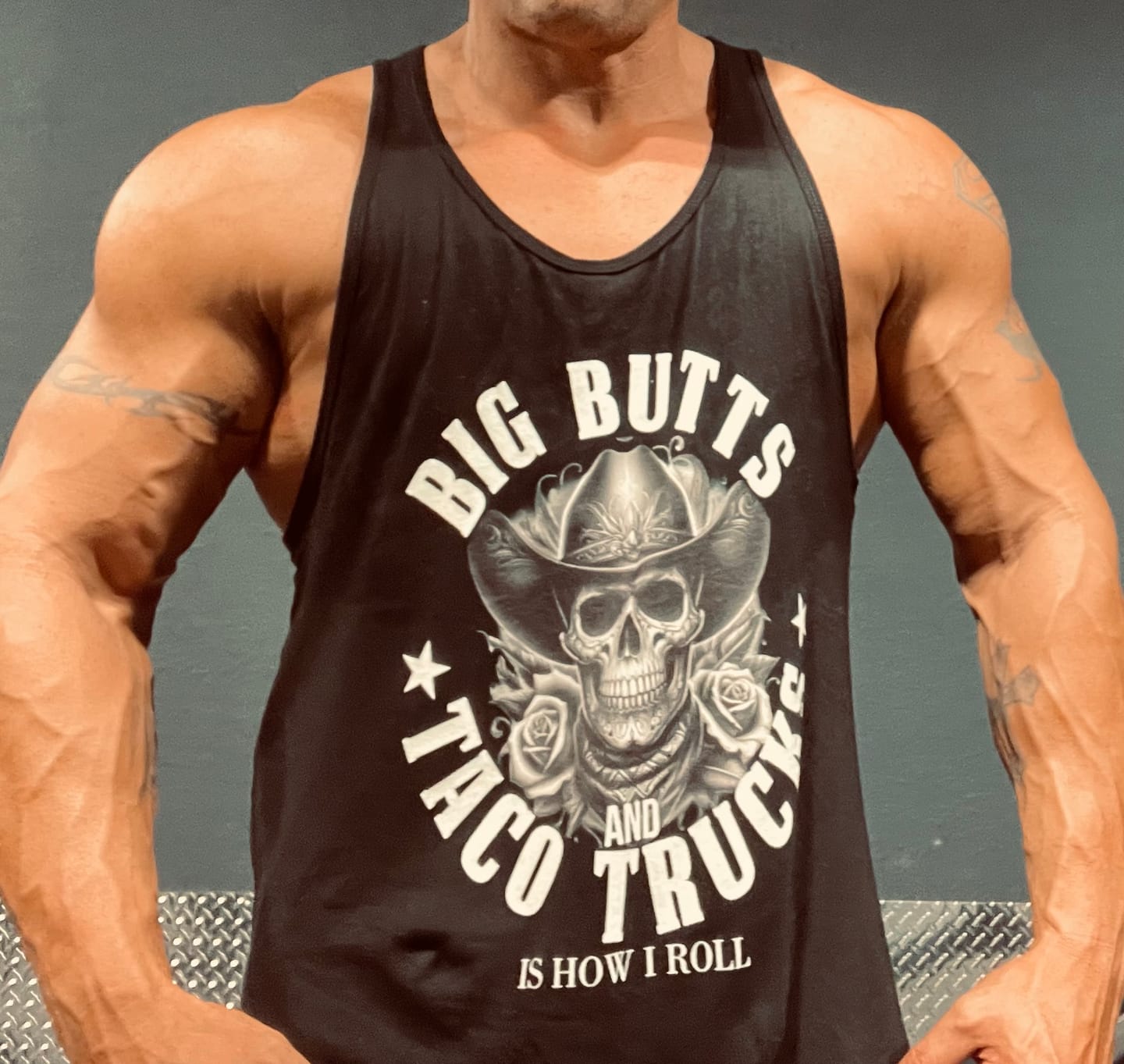 Customer photo review of Big Butts And Taco Trucks Tank Top