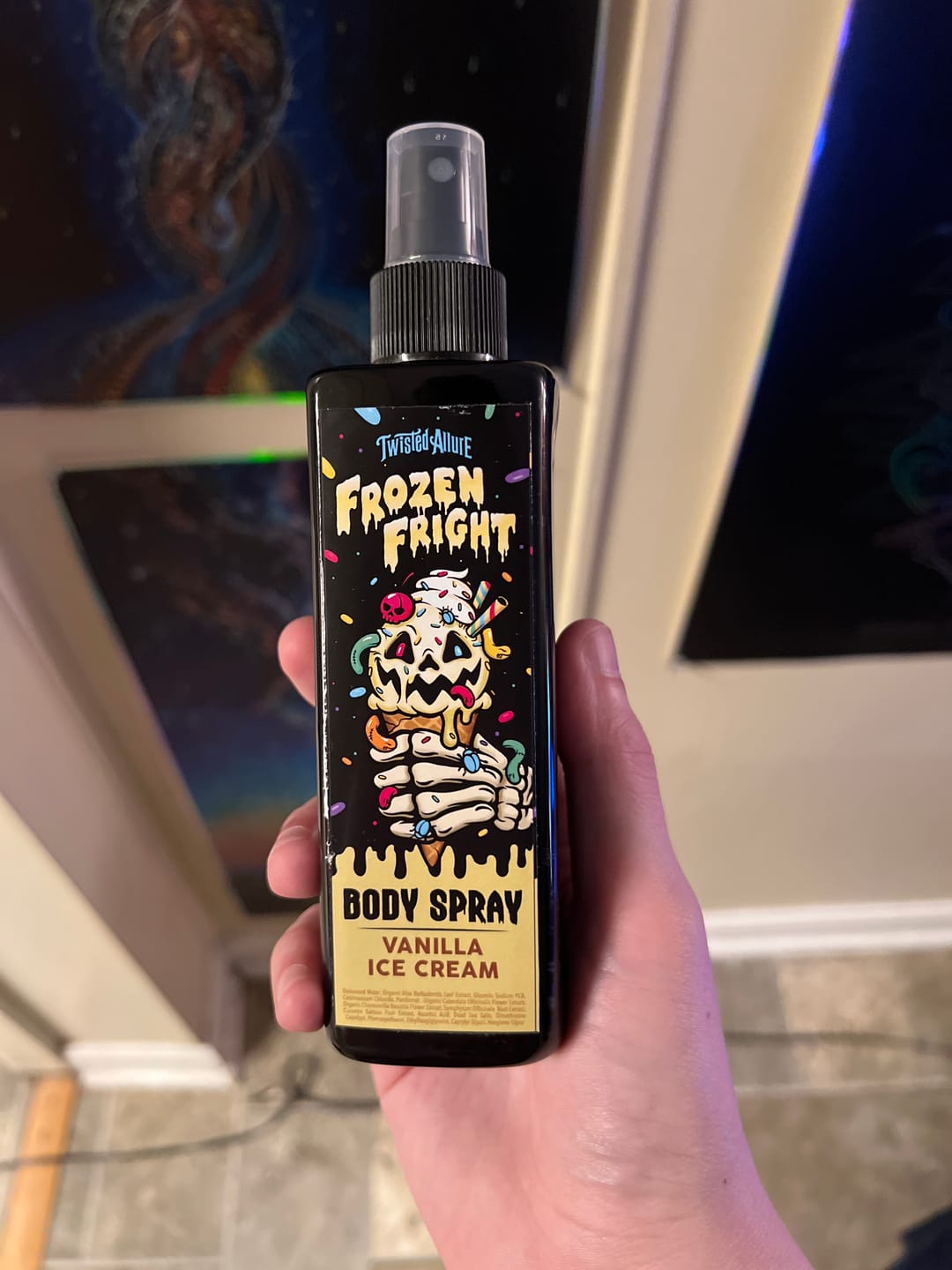 Customer photo review of Frozen Fright Body Spray