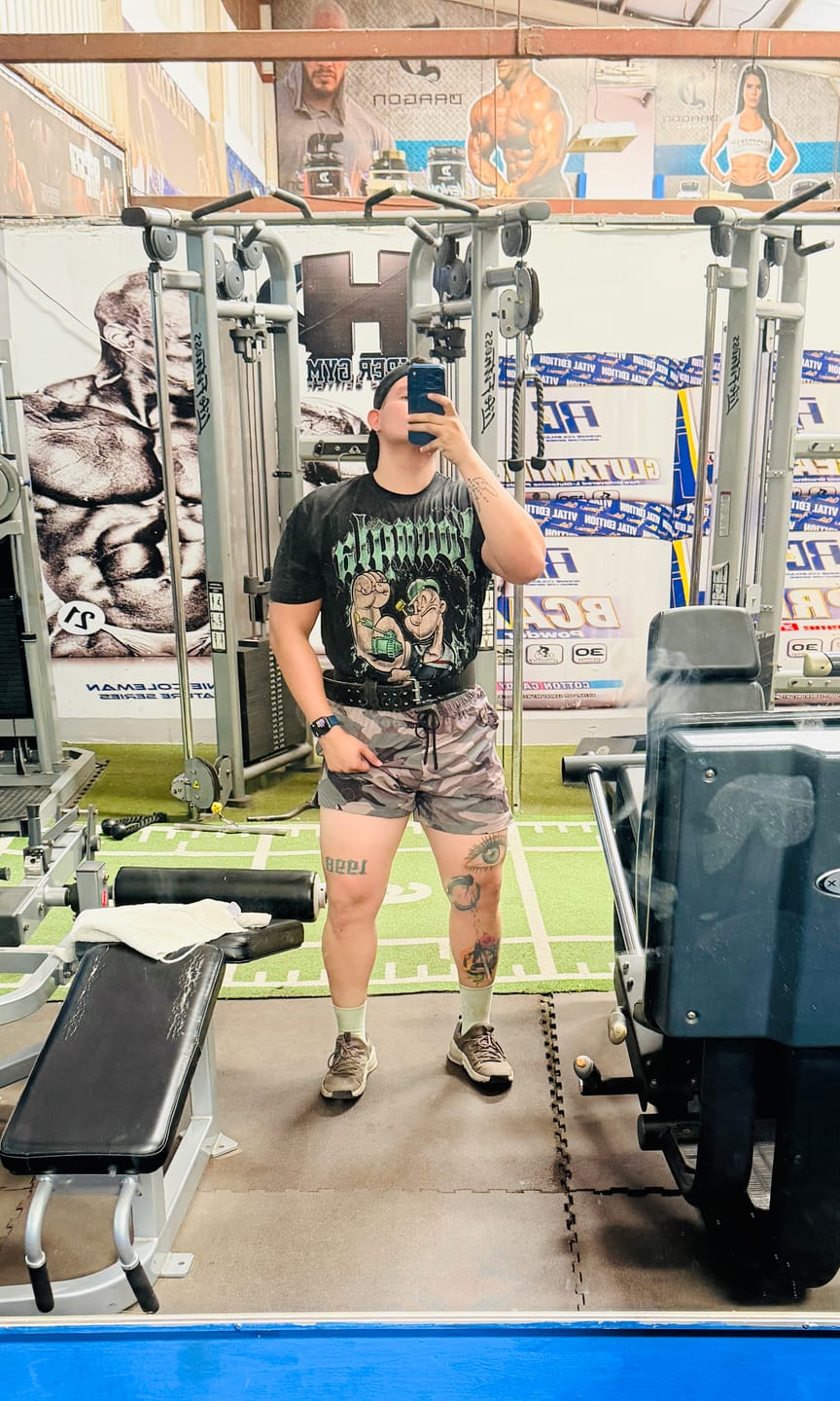 Customer photo review of 1052 - Reflective Fitness Shorts