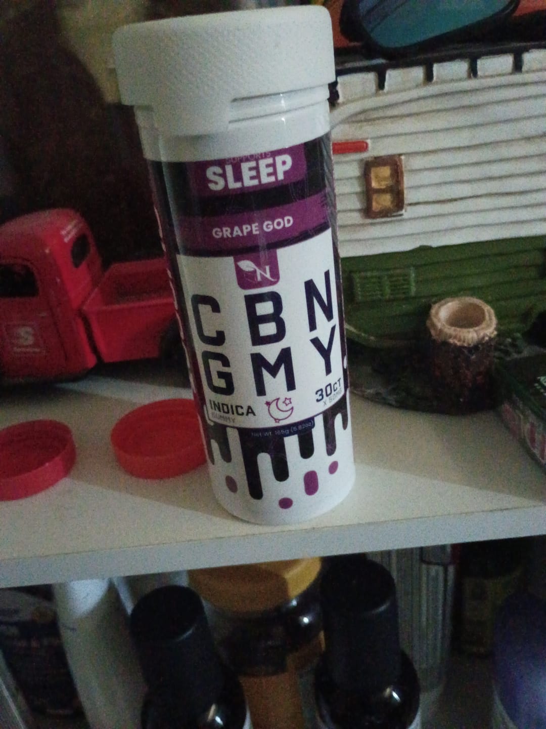 Customer photo review of CBN GUMMIES - SLEEP - 30CT Grape God 1500mg (50mg ea.) – INDICA