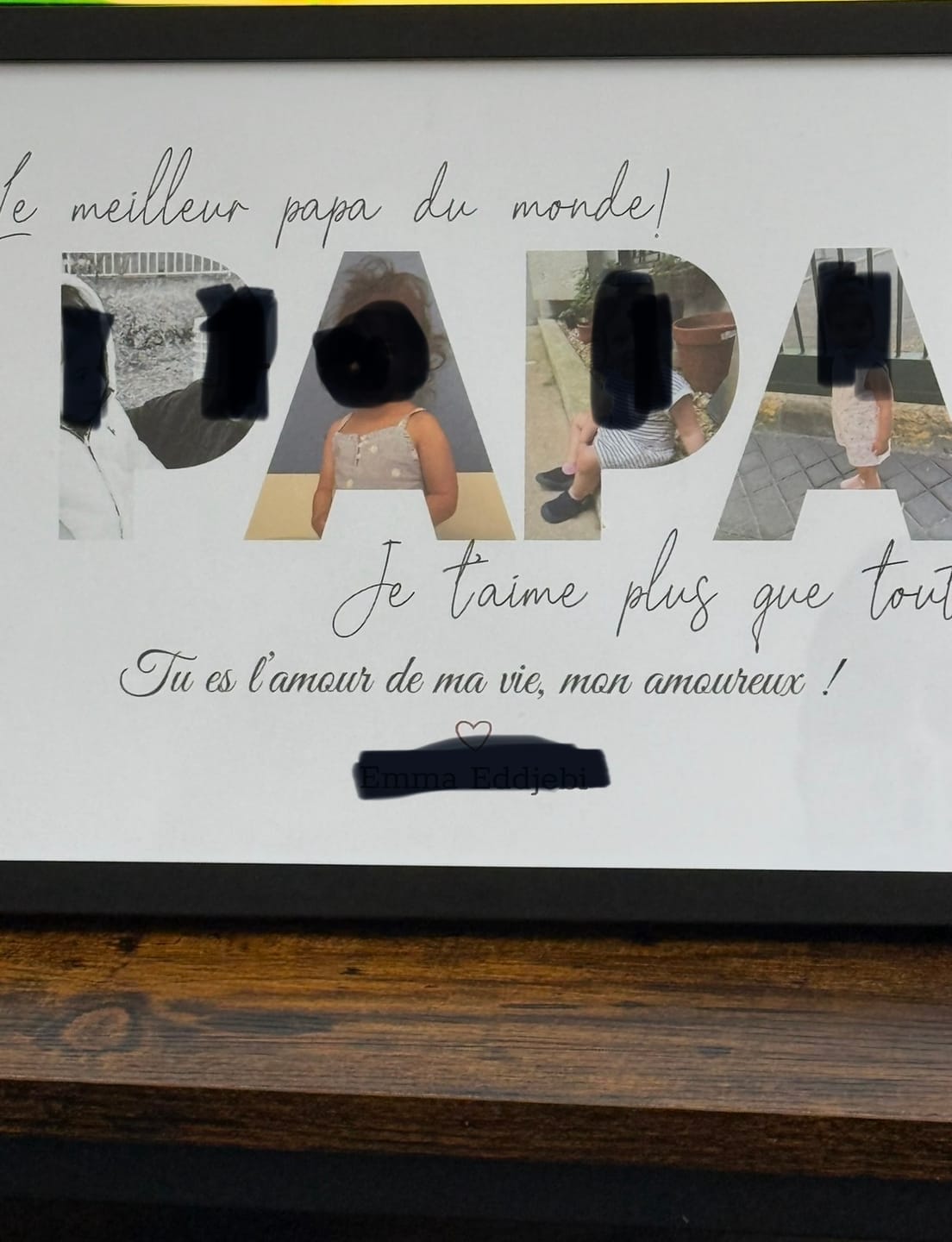 Customer photo review of Bonne fête Papa - Affiche Personnalisée