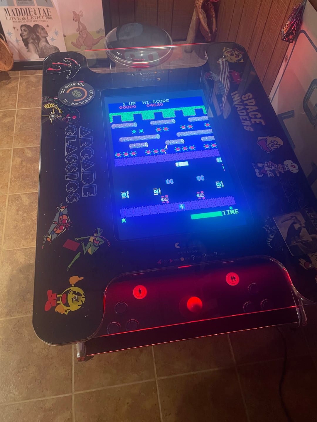 Customer photo review of Commercial Grade 60 games in 1 Arcade Commercial Cocktail Table Machine Retro Multi-cade LED