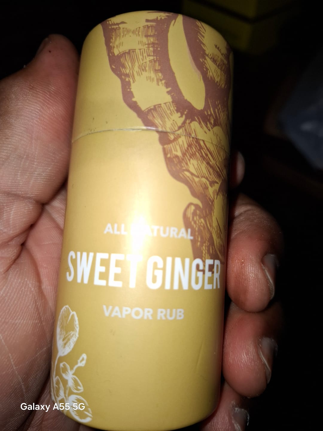Customer photo review of Sweet Ginger Vapor Rub Stick