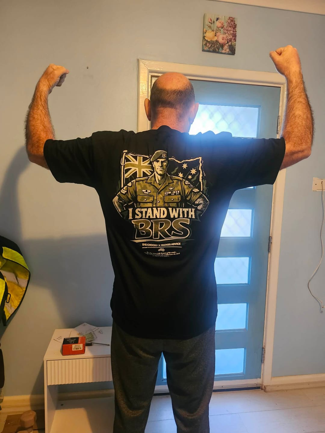Customer photo review of Big Chocky | Stand With BRS Tee