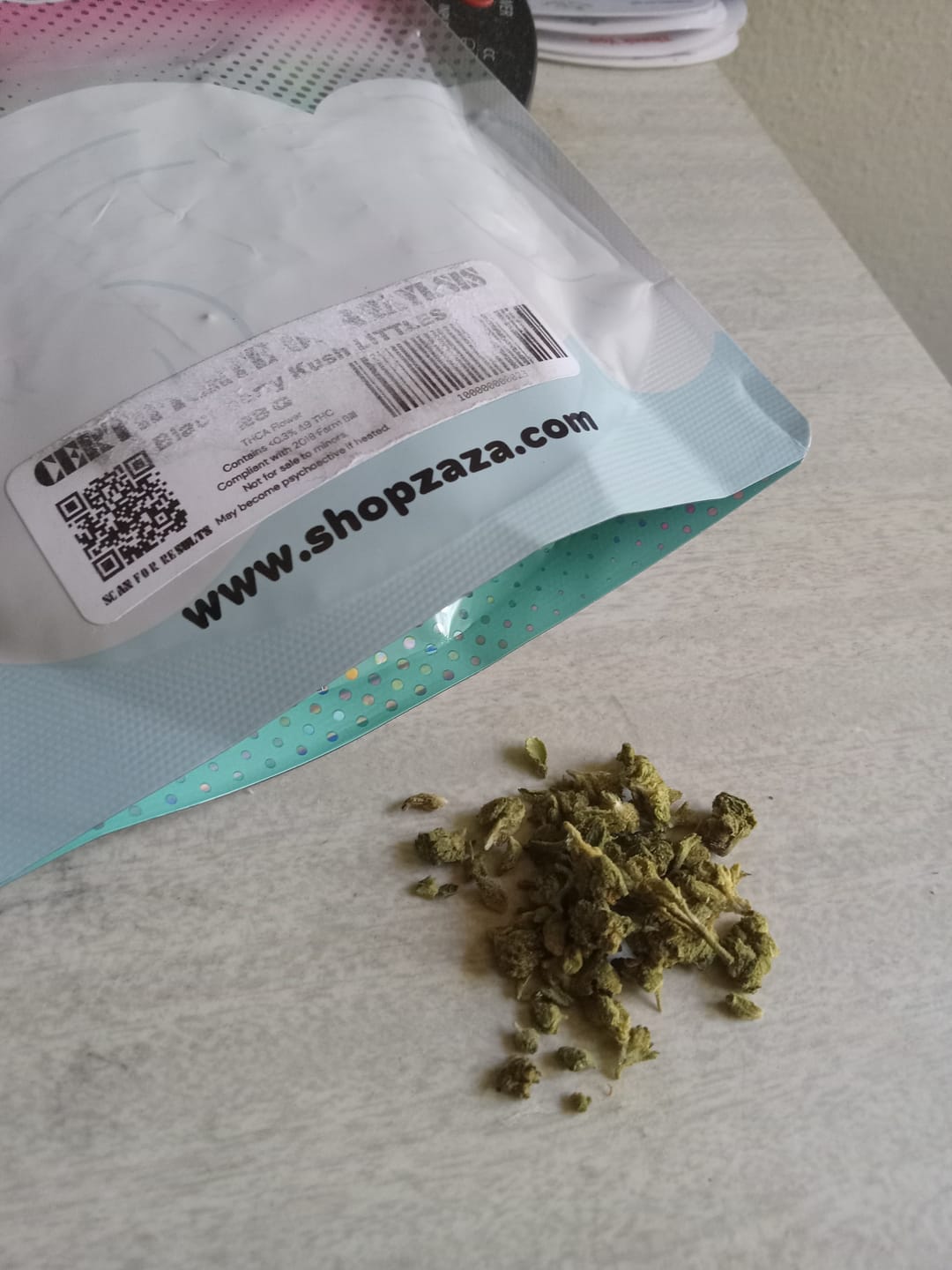 Customer photo review of Blackberry Kush - 28 Grams Littles - Indica