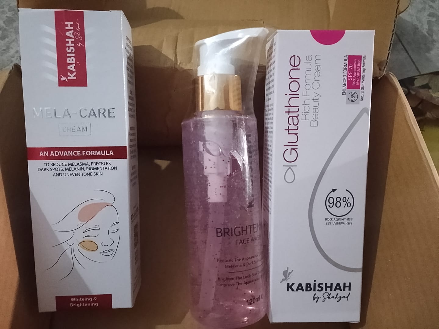 Customer photo review of Glutathione 3% Rich Formula Beauty Cream