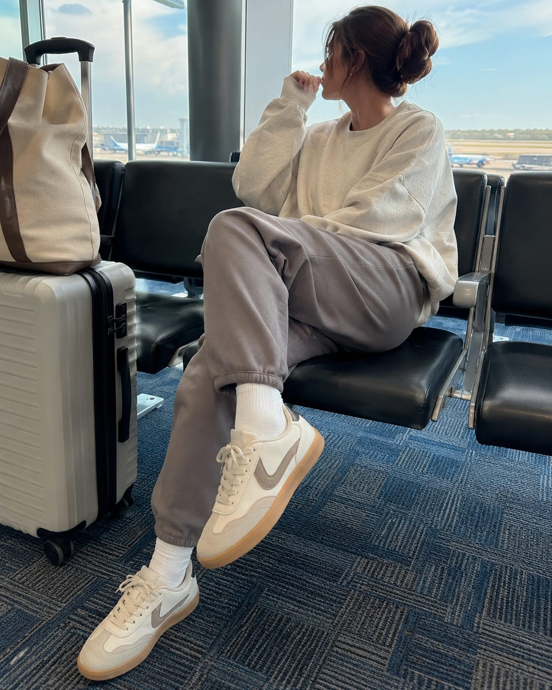 Customer photo review of Lucky Step Retro Court Sneakers