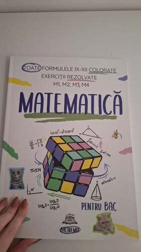 Recenzie cu fotografie de la un client despre Carte Matematică Bacalaureat (M1, M2, M3, M4) Bacademia