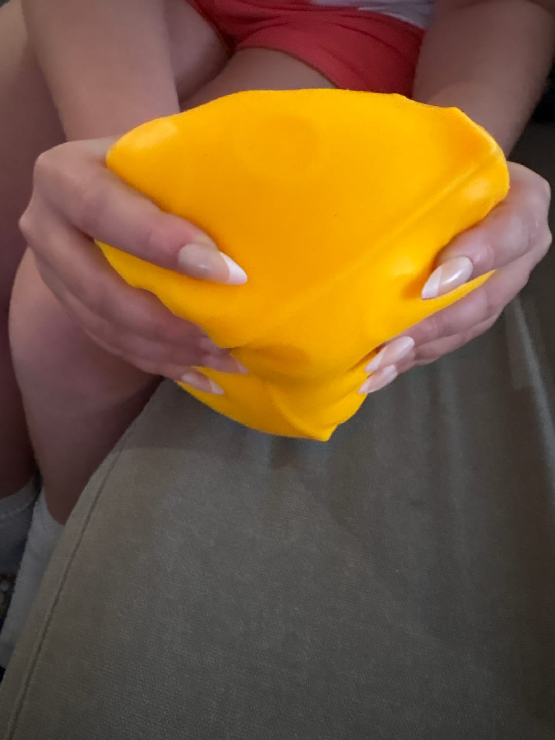 Customer photo review of Giant Durable Squishy Cheese